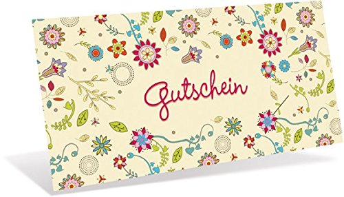 Gutscheinkarten (10 Stück) für Ihre Kunden - Geschenkgutscheine für Einzelhandel, Kinder, Spielwaren - DIN lang Faltkarte verschließbar, blanko Vordruck zum Eintragen der Werte