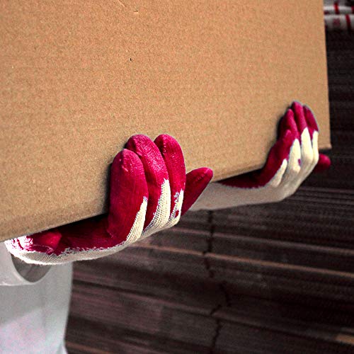 Cbc Crown Premium Non-Slip Red Latex Rubber Palm Coated Work Safety Gloves Garden Gloves (300 Pairs) #TOP6