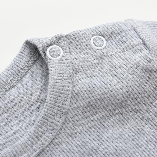 Image of Baby Long Sleeve Shirts Infant Toddler Tshirt Ribbed Undershirts for Girls Boys Clothes 6 Months-3 Years