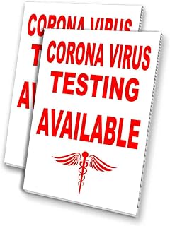 Virus Testing Available (24" X 36") 4mm Corrugated Plastic Panel, Graphics Applied to 1 Side (Pk of 2)