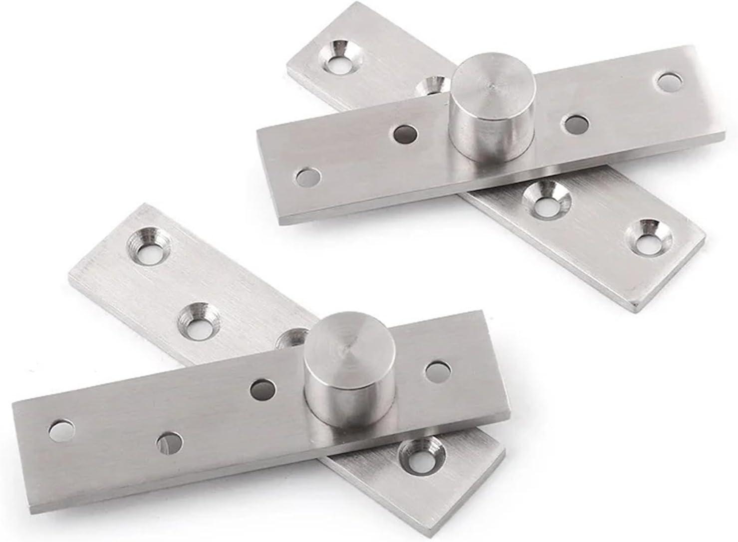 360 Degrees Rotation Axis Thickened Stainless Steel Up Down Doors Location Furniture Hinge Hidden 1Pcs(Central Small)
