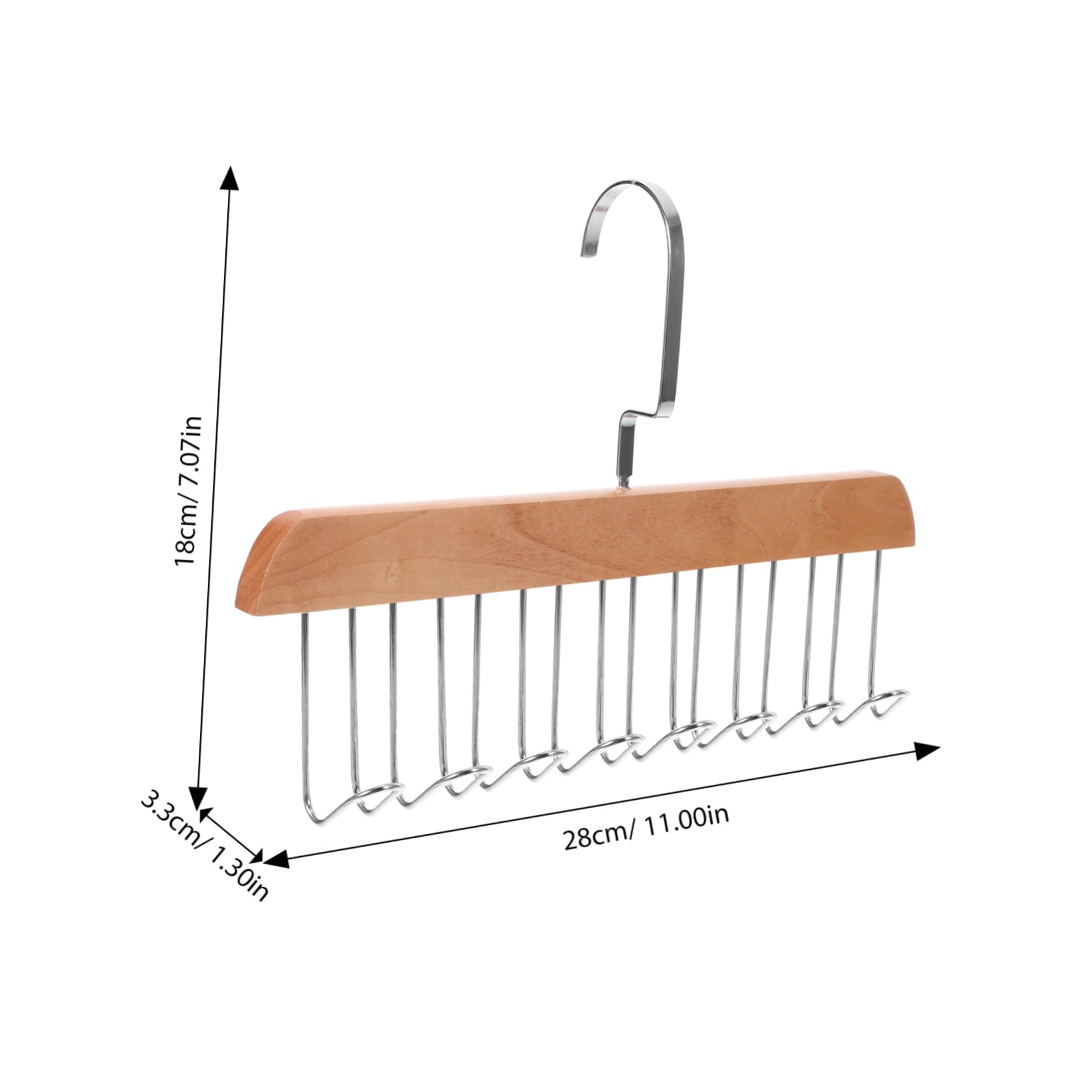 HOOTNEE Nonslip Clothes Storage Hanger with Hooks Multi Purpose Holder Organizer Space Saving Rack for Bedroom Construction for Clothing Bags and Scarves