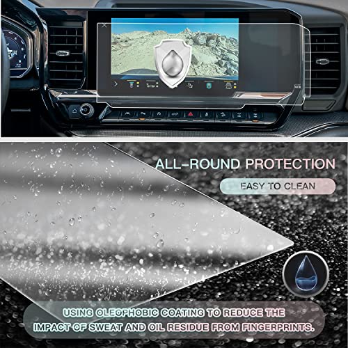 Image of CDEFG 2PCS 2022-2025 2026 Silverado 13.4IN Screen Protector for 2022-2025 2026 Chevy Silverado 1500 2025 2026 Sierra 1500 2500HD 3500HD Accessories Nano Screen Cover HD Clear Screen Guard