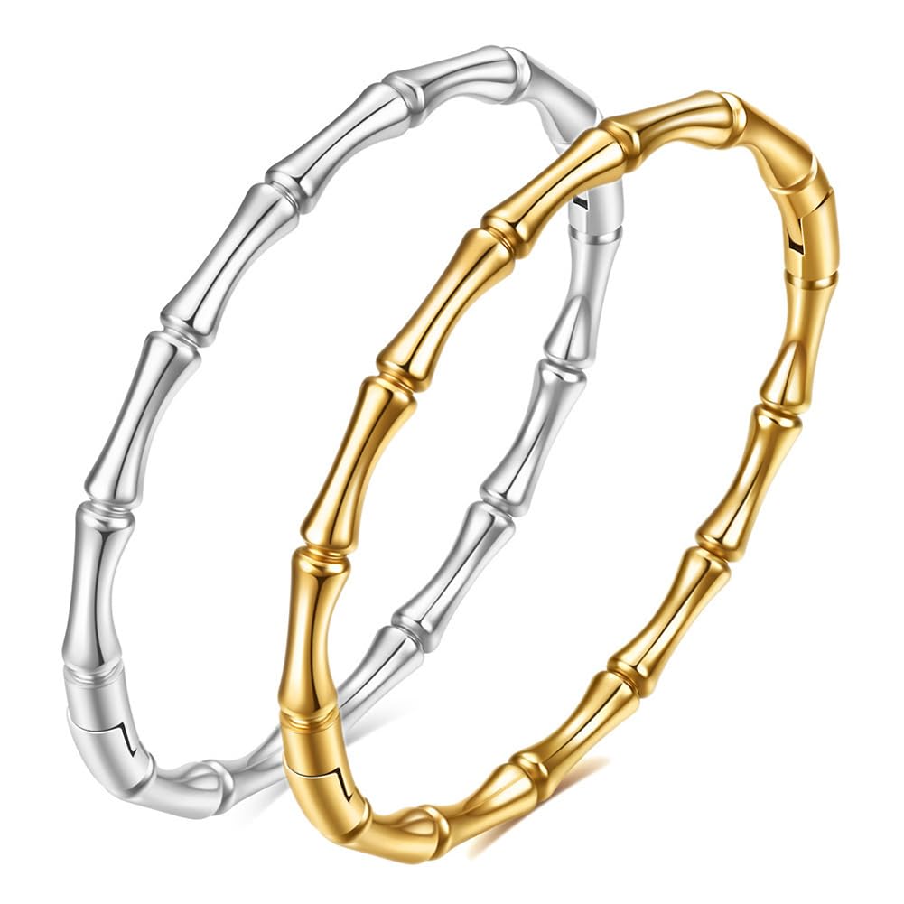 shining diva fashion 18K Gold Plated Stainless Steel Openable Crystal Bracelet | Cuff Bangle | Friendship Couple Wedding Gifts for Mother Sister Wife Girlfriend | Anti Tarnish Jewellery-picture-12