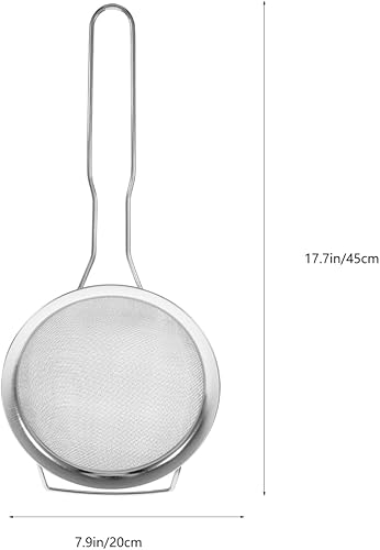 Miniatura 2 de GLEAVI Colador de leche de soja de malla fina tamiz de cocina para filtro de aceite de sopa, diseño de mano para uso en restaurantes caseros