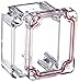 Serpac RB22-1TC1BC Polycarbonate Plastic Enclosure, 3.22" Length x 3-5/32" Width x 2-11/64" Height, Clear Top/Bottom