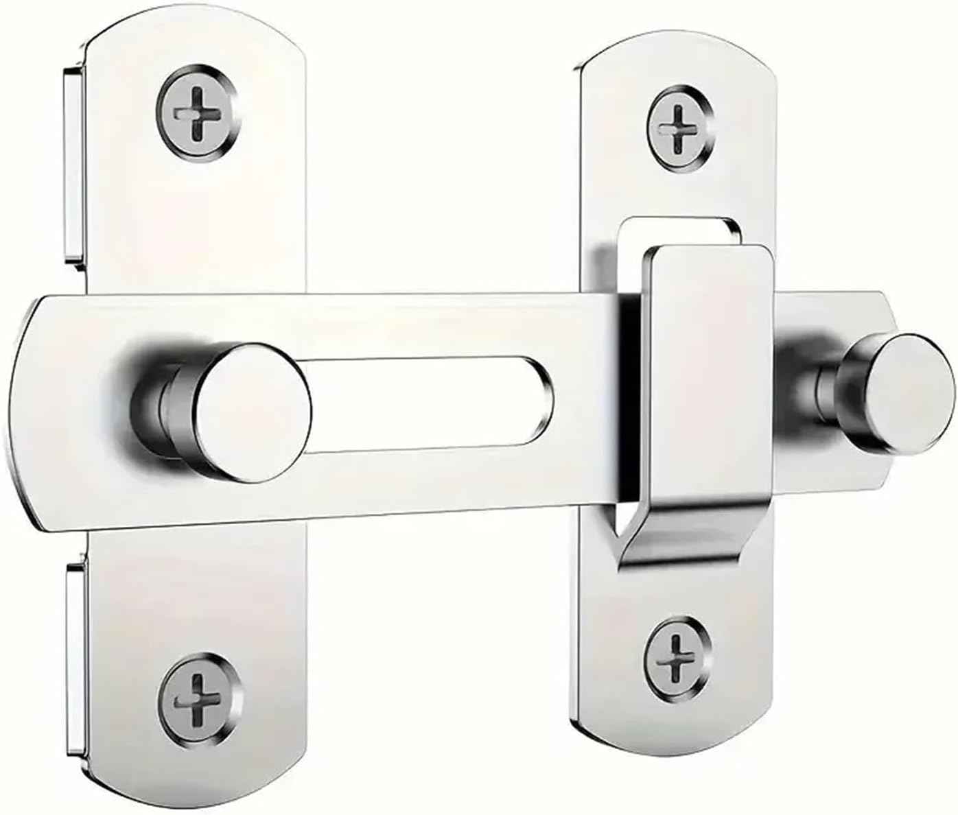Barn Door Latch,1PC Gate Swing Slide Lock, Right Angle 1Pcs Stainless Steel Sliding Hardware, Window Closet