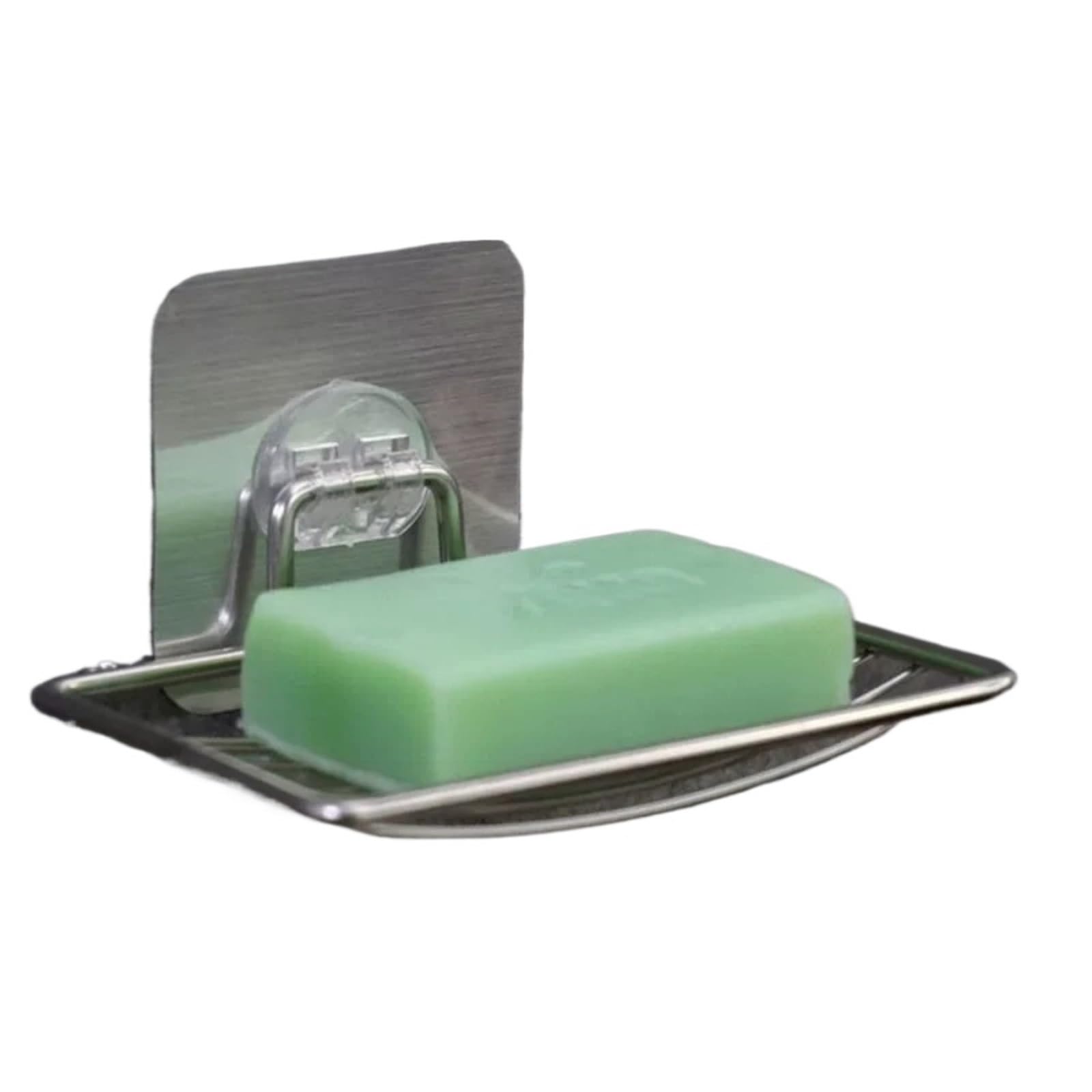 Mkyyioed 2Pc Silver Soap Dish Stainless Steel Soap Rack Punch-Free