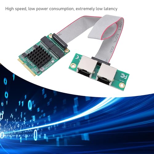 Adaptador Mini PCIe Gigabit Ethernet de doble puerto RJ45 con controlador I350 para PCs industriales y computadoras de placa única miniatura 2