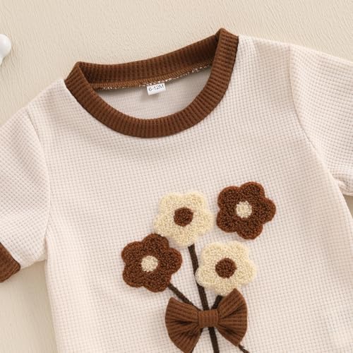 Toddler Girl Summer Outfits Baby Girl Embroidered Flowers Short Sleeve T Shirts Shorts Set Cute Little Girls Clothes4