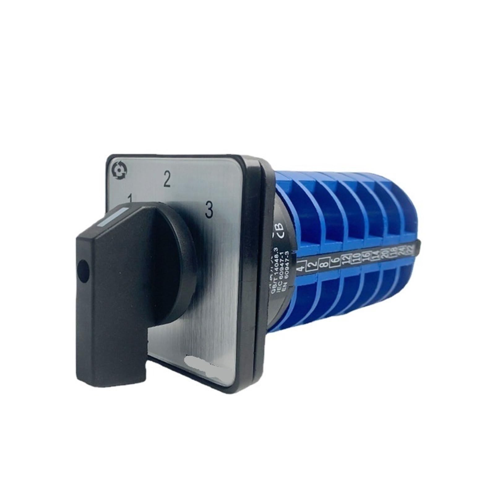 AARTERZZA LW26-32 3 Positions Silver 32A 660V 6 Poles Control Rotary Changeover CAM Switch YMW26-32/6
