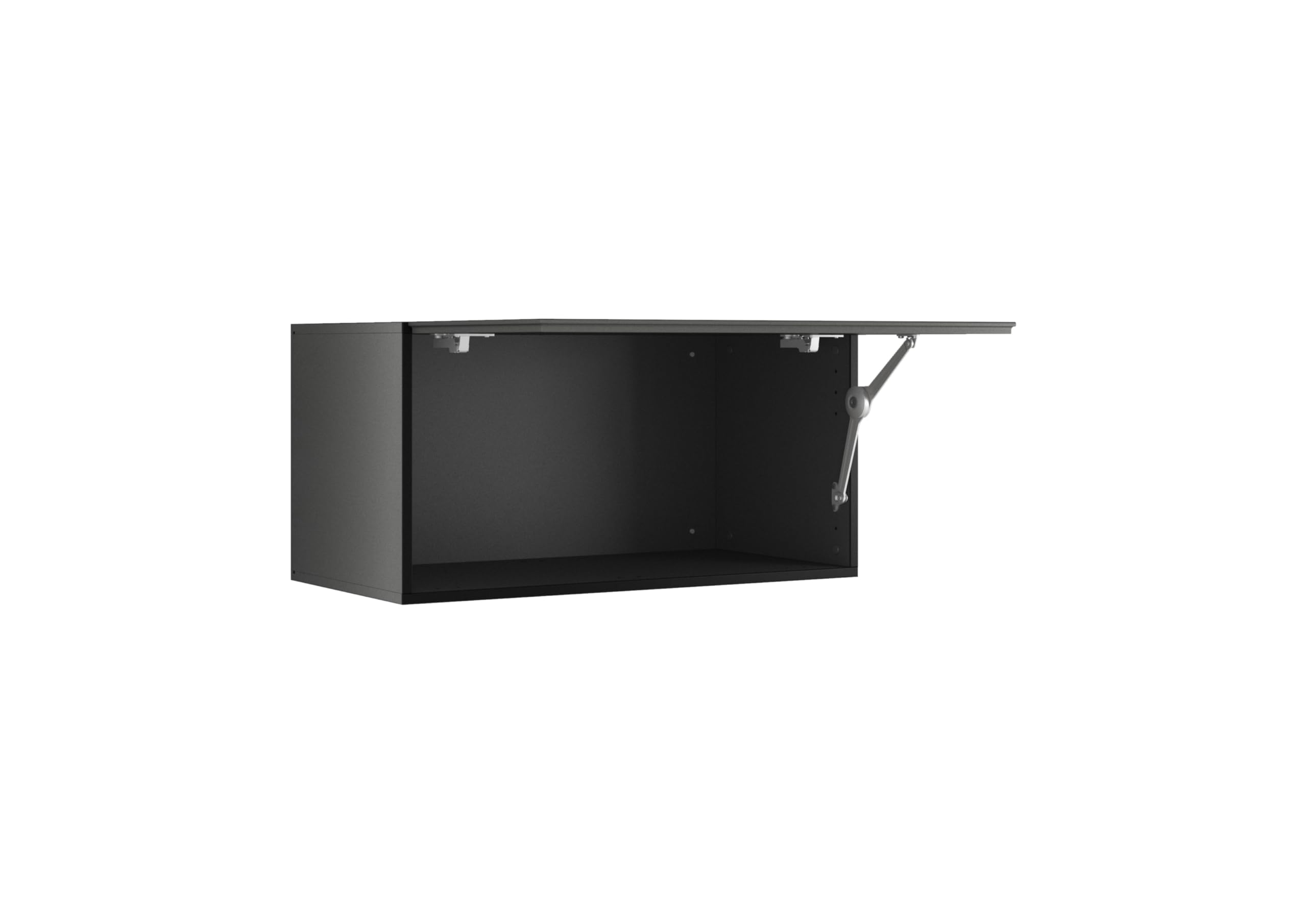 BMG Möbel Wohnzimmer Wohnwand Set 7-teilig MDF Softclose Anthrazit Matt
