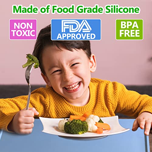 Silicone Placemats For Kids Baby Toddler, Non-Slip Portable Placemats For Dining Table, Heat Resistant, Washable, 3 Pack Baby Food Eating Placemats #TOP1
