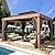 YOLENY 10' x 13' Hardtop Gazebo Metal Gazebo with Faux Wood Grain Aluminum Frame, Galvanized Steel Double Roof, Outdoor Patio Gazebo Pergolas with Netting and Curtains for Backyard, Patio, Lawns