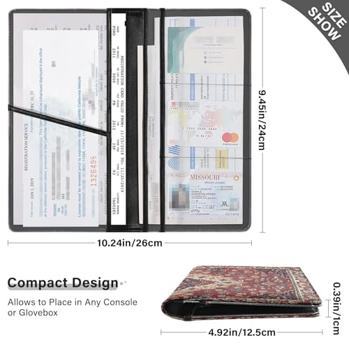 Organizador para auto de cuero slim miniatura 3
