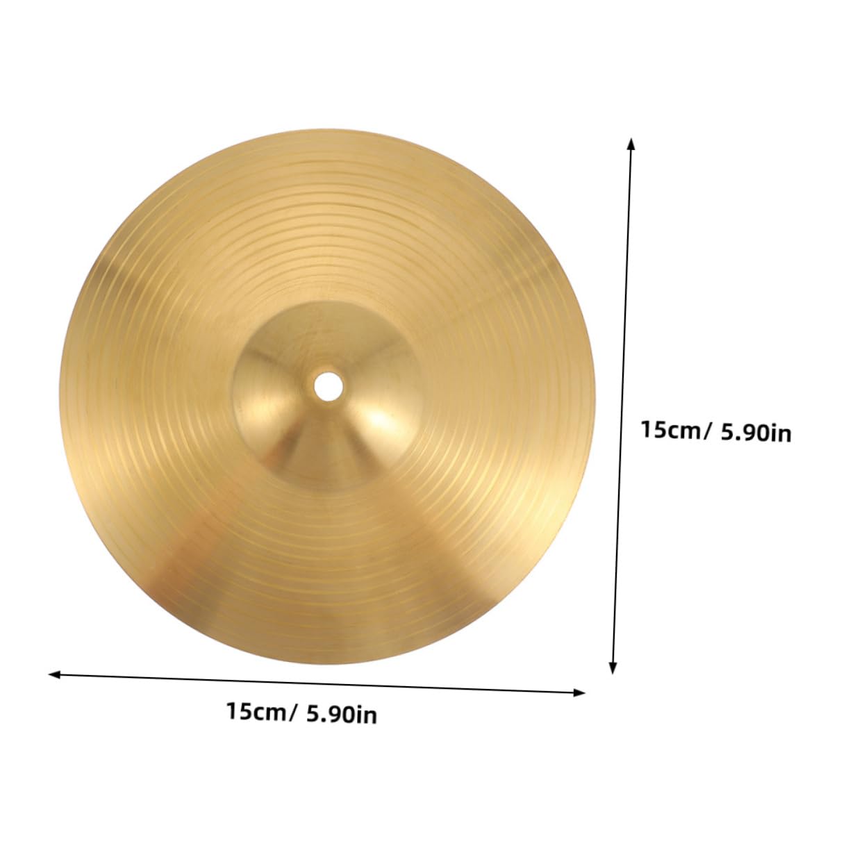 NULYLU Drum Set Cymbals Replacement Metal Drum Cymbal Jazz Practice Crash Cymbal 6 Diameter