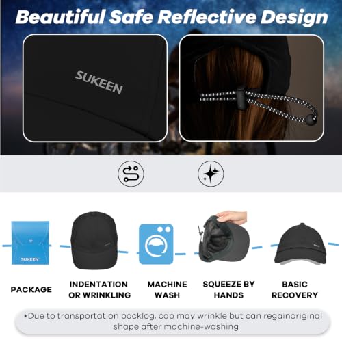 Image of Sukeen Lightweight Running Hat for Women Sports Baseball Cap Unstructured | Quick Dry, Adjustable, Breathable, Comfortable, Absorb Sweat, UPF50+, Packable for Hiking, Tennis, Golf, Workout, Gym, Outing