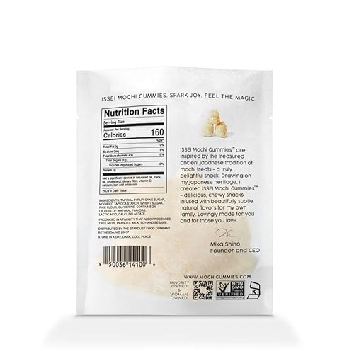 Miniatura 3 de ISSEI Mochi Gummies - Caramelos masticables veganos sin gluten, veganos (vainilla, 1.76 onzas)