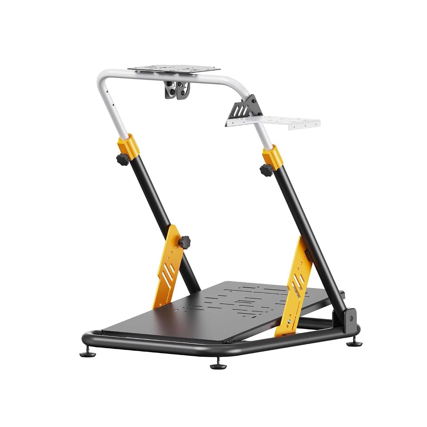 New World A11 Foldable Racing Wheel Stand, Adjustable Height & Pedal Angle, Carbon Steel Frame, Compatible with PXN VD4, VD6, VD10, V12, V10, V10 Pro, V10 Ultra, Logitech G29/G923, Thrustmaster, Fanatec & MOZA Racing Wheels-image-9
