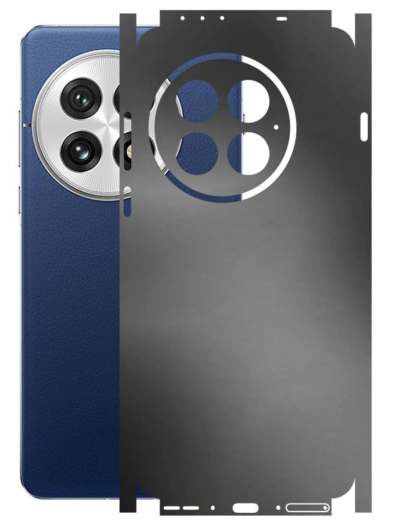 AtOdds Mobile Skin Sticker Wrap | Compatible for ONEPLUS 13 (5G) | Scratchproof Matte Finish | Full Coverage for All Sides & Camera Protection (Metallic Grey)-image-47