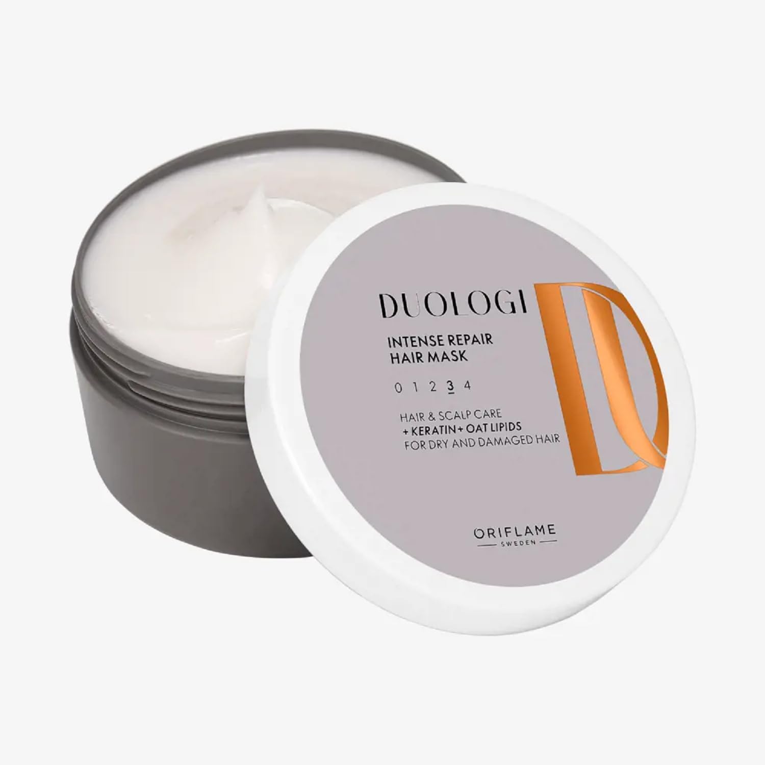 Intense Repair Hair Mask with Keratin and Oat Lipids, Crème Formula, for Dry and Damaged Hair, 150ml-image-48
