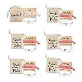 Bridemaid Love Knot Bracelets set - Mookoo 9 7 6 Set Bride Tribe Hair Tie and Bracelets Bridal Showe