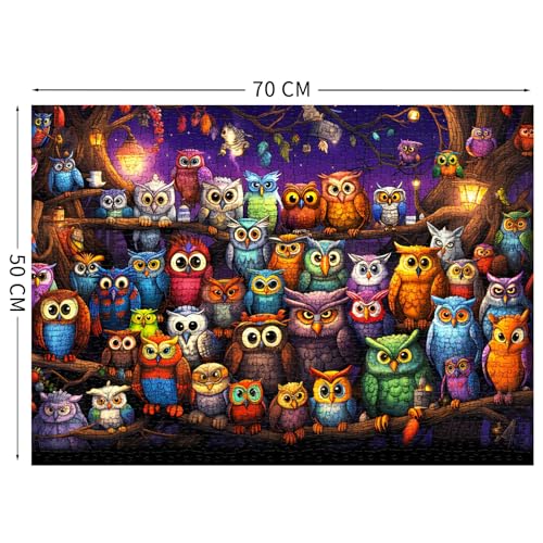 TangComplete - Owl Family Puzzle for Adults 1000 Pieces, Jigsaw Puzzles for Adults 1000 Piece, Puzzle for Adults, Adults Challenging Game Toys, Impossible Puzzle, Family Decoration Puzzle - Image 3