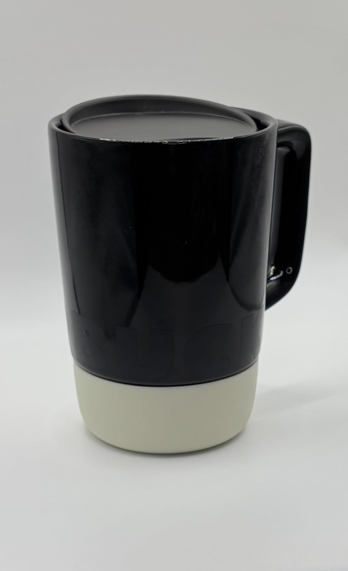 Amazon.com: Starbucks Black Mug with Rubber Bottom & Lid | 14oz :  Everything Else