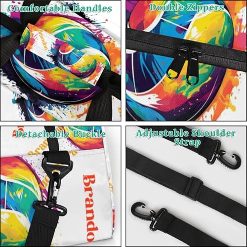 Personalized Duffle-Bag for-Girls-Boys Customized Sports-Bag Carry-On-Bag Gym-Travel-Bag Football-Bag Gymnastics-Bag Colored Basketball Brandon4