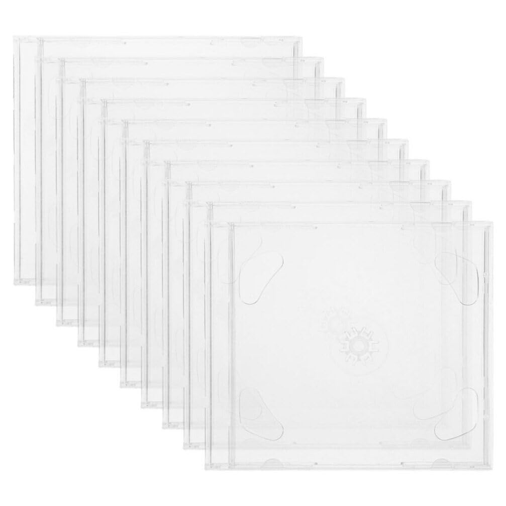 10pezzi Custodia Quadrata Per Cd Custodie Trasparenti Per Cd e Dvd Contenitori Resistenti All Usura Per Protezione e Organizzazione Di Film e Musica
