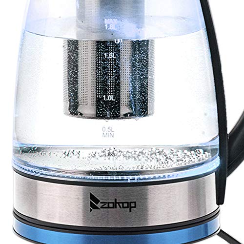 Hervidor Eléctrico de Vidrio 1.8L con LED Multicolor miniatura 6