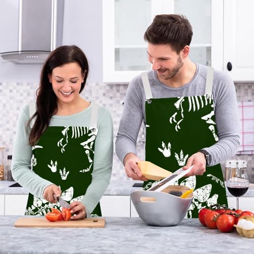 Tablier de serveuse imprimé dinosaure pour bistrot et bar - 6