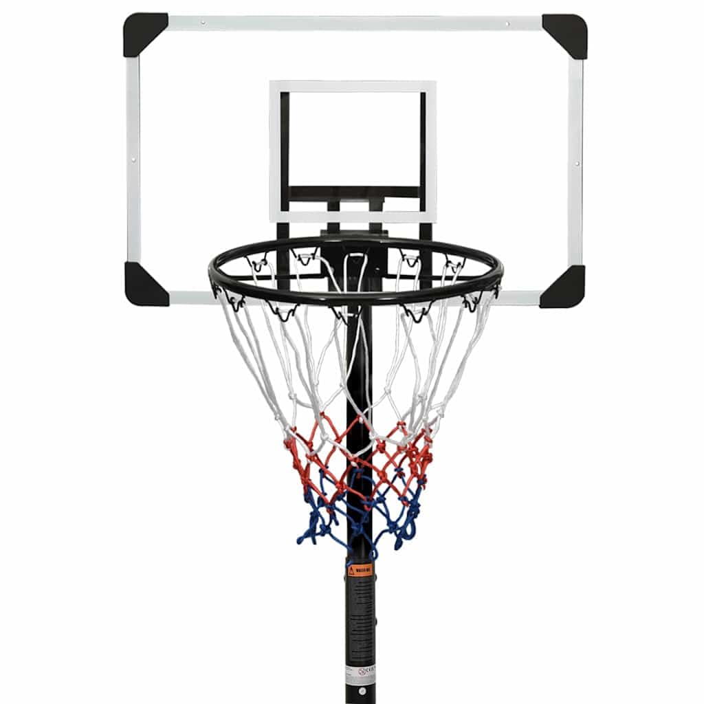 Canestro da basket regolabile in altezza da 256 a 361 cm, con base stabile, per giardino e interni, pannello posteriore in policarbonato resistente alle intemperie