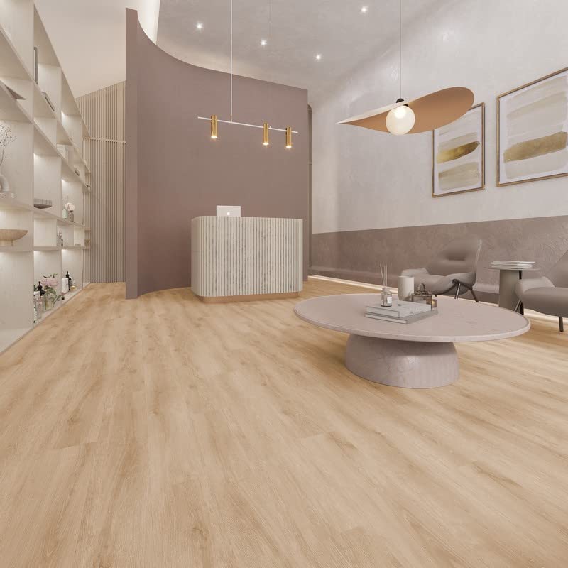 Miniatura 6 de Lucida Surfaces Azulejos de vinilo de lujo  Pegue el suelo adhesivo para la instalación de bricolaje  Tablón de muestra  GlueCore Pro  Perla