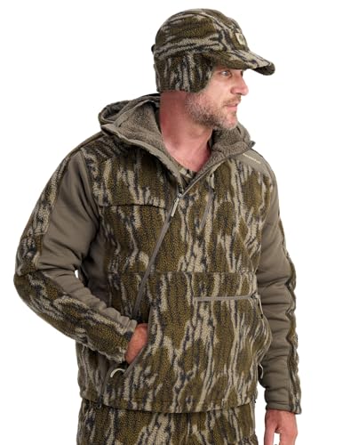 Nomad Mens Cottonwood VX3 Jacket, Insulated, Windproof, and Silent Hunting Jacket for Late-Season Hunts, Mossy Oak Bottomland Camo, Large