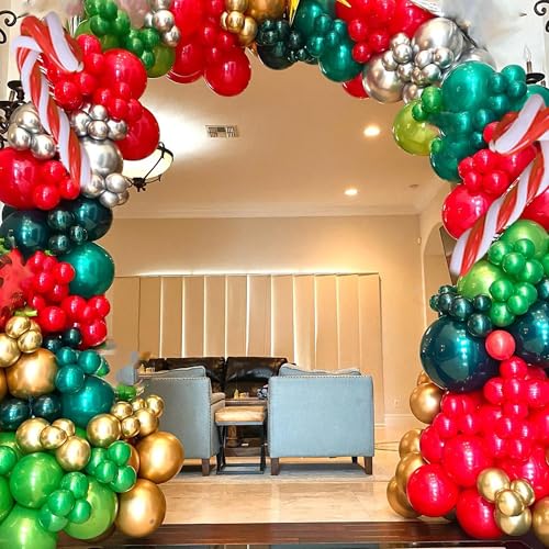 149Pcs Christmas Balloons Garland Kit with Gold Explosion Star Foil Balloons for Xmas Party or New Year Party Decorations - Image 8