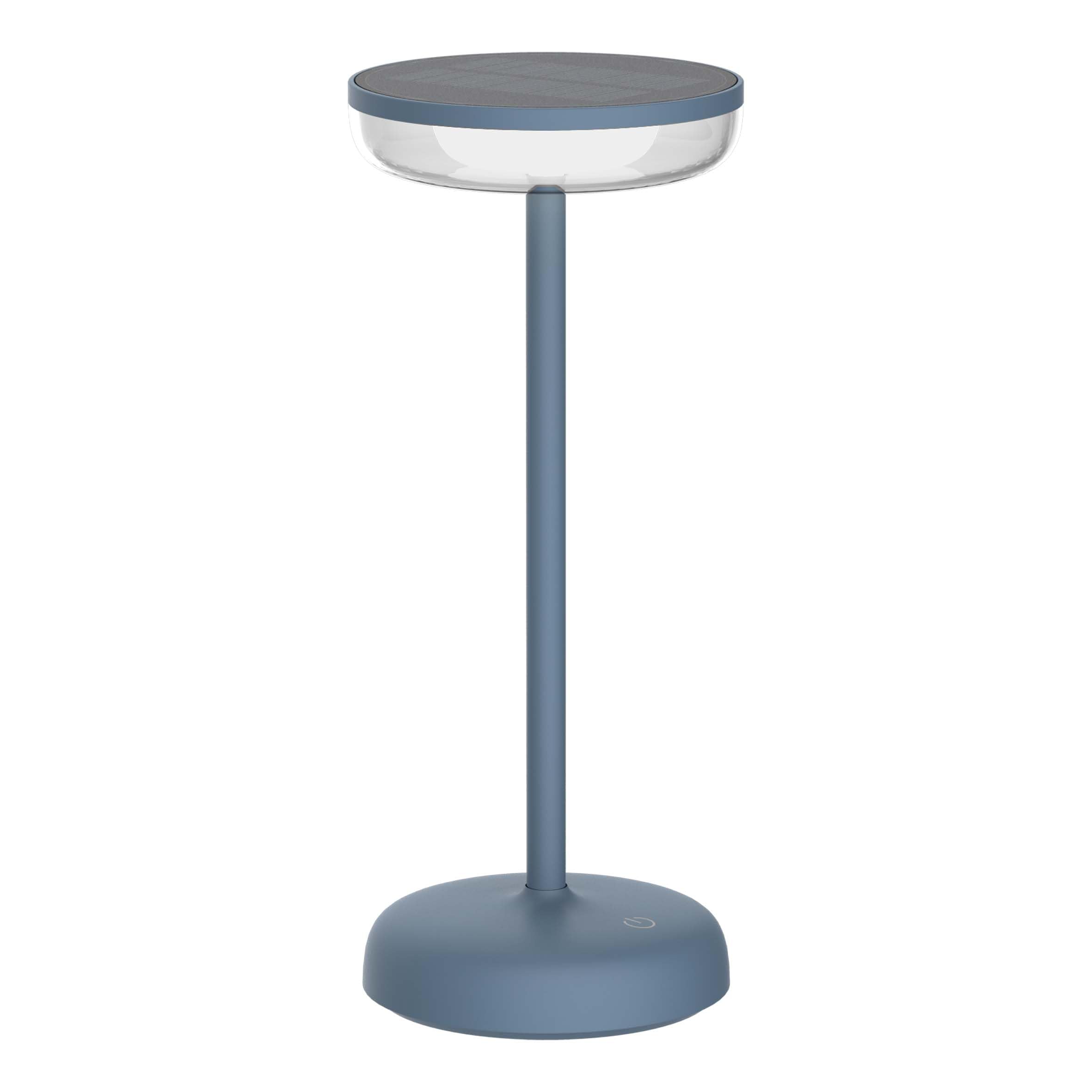 Northpoint Lampe de table solaire à LED - Avec batterie - Lampe à cocktail - USB-C - Intensité variable en continu - Résistant aux intempéries - Pour l'extérieur (bleu)