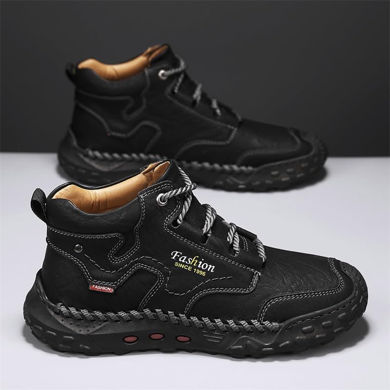 LZDZN Mens Boots Chelsea Shoes High Top Sneakers for Men Shoe Men's Black Brown Yellow Size Casual Man Fashion Sneaker3