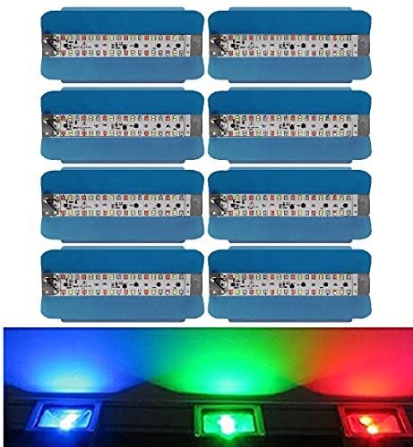 Image of MLD Multicolor 30W Automatic Colour Changing Light (Red, Green, Blue) waterproof LED Tungstun Loding RGB Flood Lights | Pack of 8