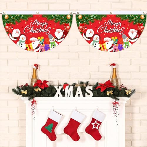 Youngwier Banner con Bandiera Natalizia a Mezzo