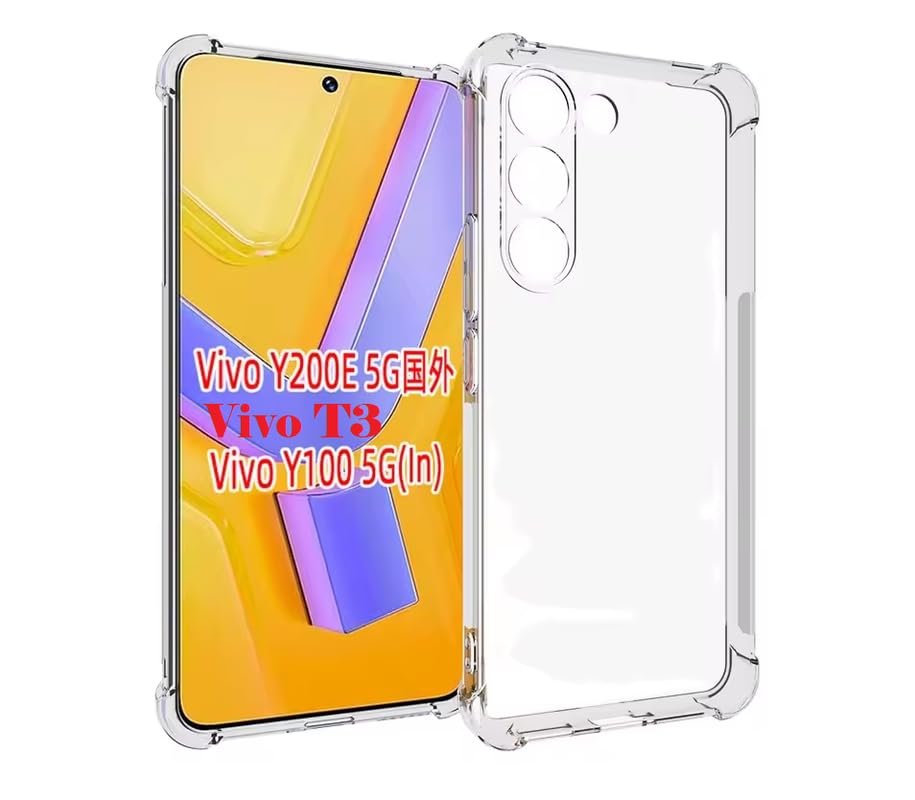 Image of CoverLine Back Cover Shockproof Silicone Protective Back Case for vivo T3 5G -Transparent