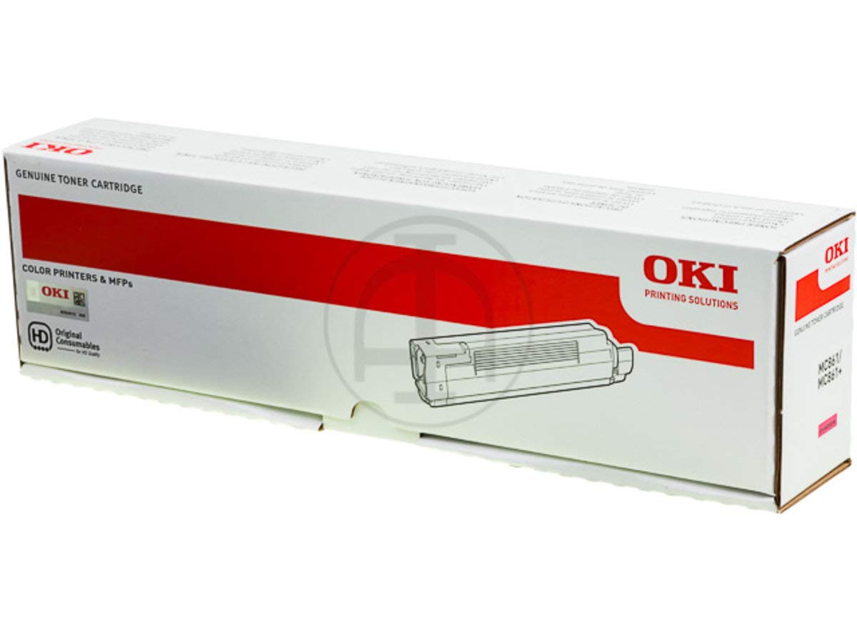 OKI Magenta Toner Cartridge – Toner per stampanti laser, 10000 pagine, MC861, Magenta