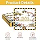 24 Stück Bagger Servietten,33x33cm Bagger Servietten Deko Kindergeburtstag 2,Geschenkpapier Traktor Baustellen Tischdekoration Papierservietten Baustellen Einweg Junge Mädchen