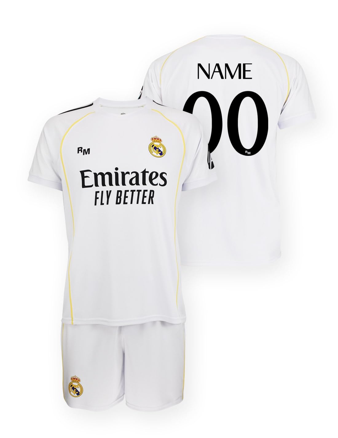 Real Madrid Personaliza tu conjunto de Camiseta y pantalón corto 2025/26 Niño – Réplica Oficial con Nombre y Número Personalizado
