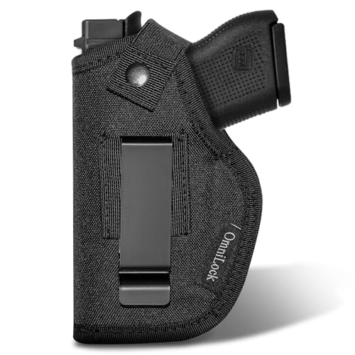 OmniLock IWB/OWB Nylon Holster for G43/ G43X, Universal 9mm Gun Holster for Similar Size Models, Concealed Carry G43 Holster