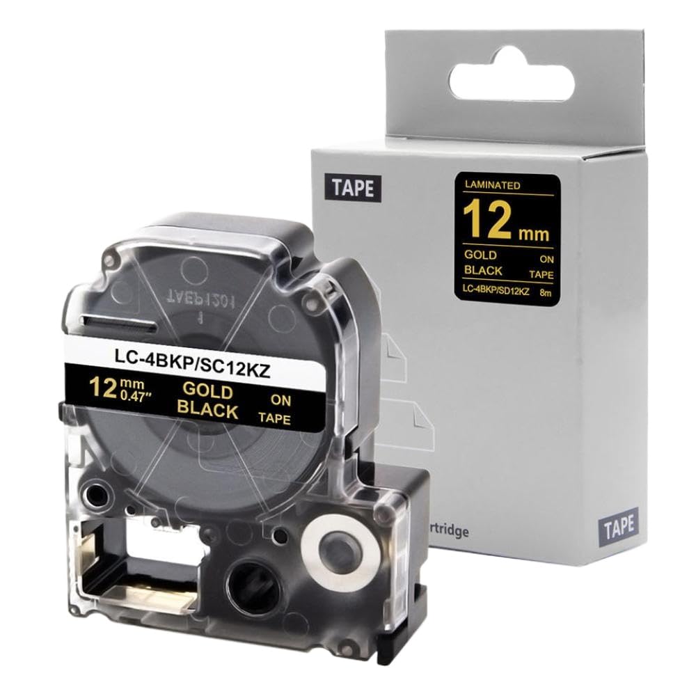 Cartuccia nastro per etichette 3PK SC12KZ da 12 mm compatibile con LabelWorks LW-300 LW-400