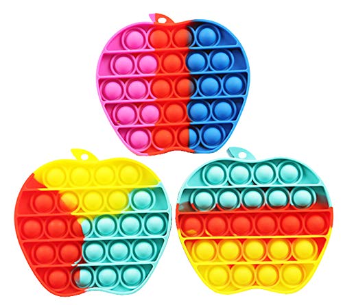 TRIMEX Direct Bubble Popping Sensory De-stress Toy Pop Finger Push It Toy (Apple Rainbow1)