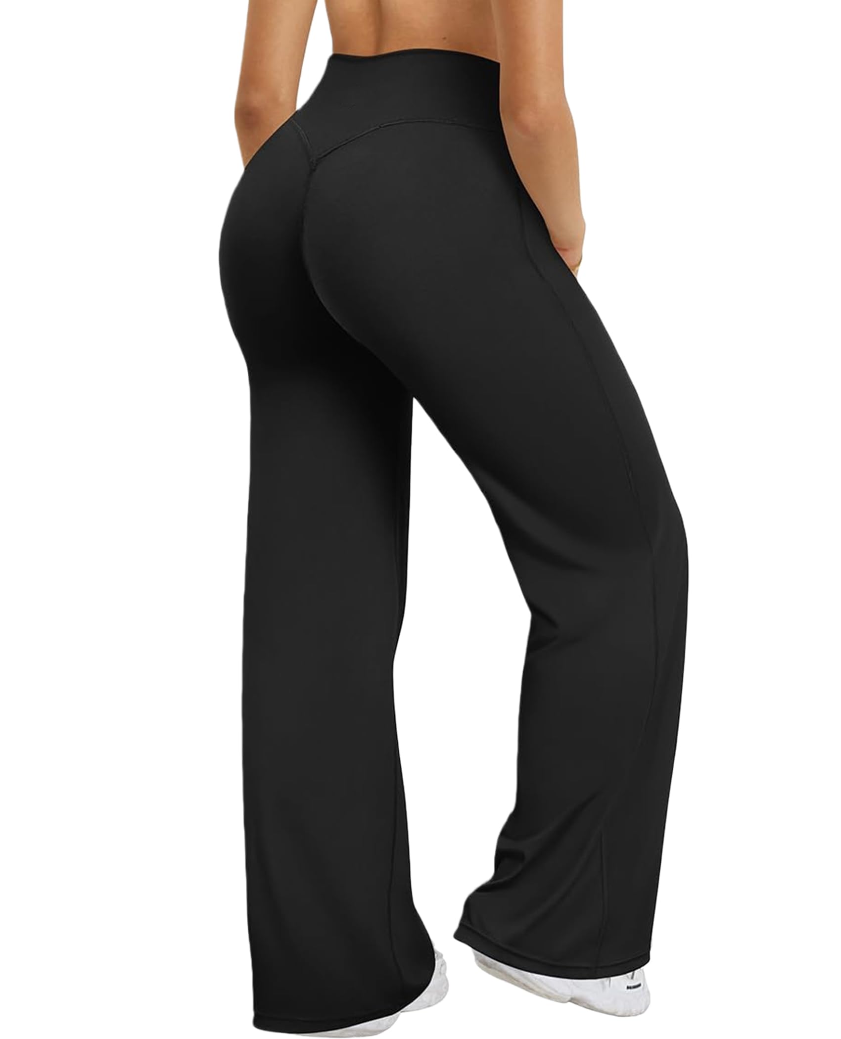 Pantaloni Yoga Donna Vita Alta Pantalone a Gamba Larga Opaque Controllo della Pancia Pantalone Casual Pantaloni Sportivi Pantalone Eleganti Pantaloni Fitness Pilates Danza Palestra Jogging Gym