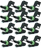 Delphi Packard (2 Circuits) Female Weatherpack, Waterproof, 12015792 Female 2-Contact Tower Half Body Connector ( Pack of 12 )