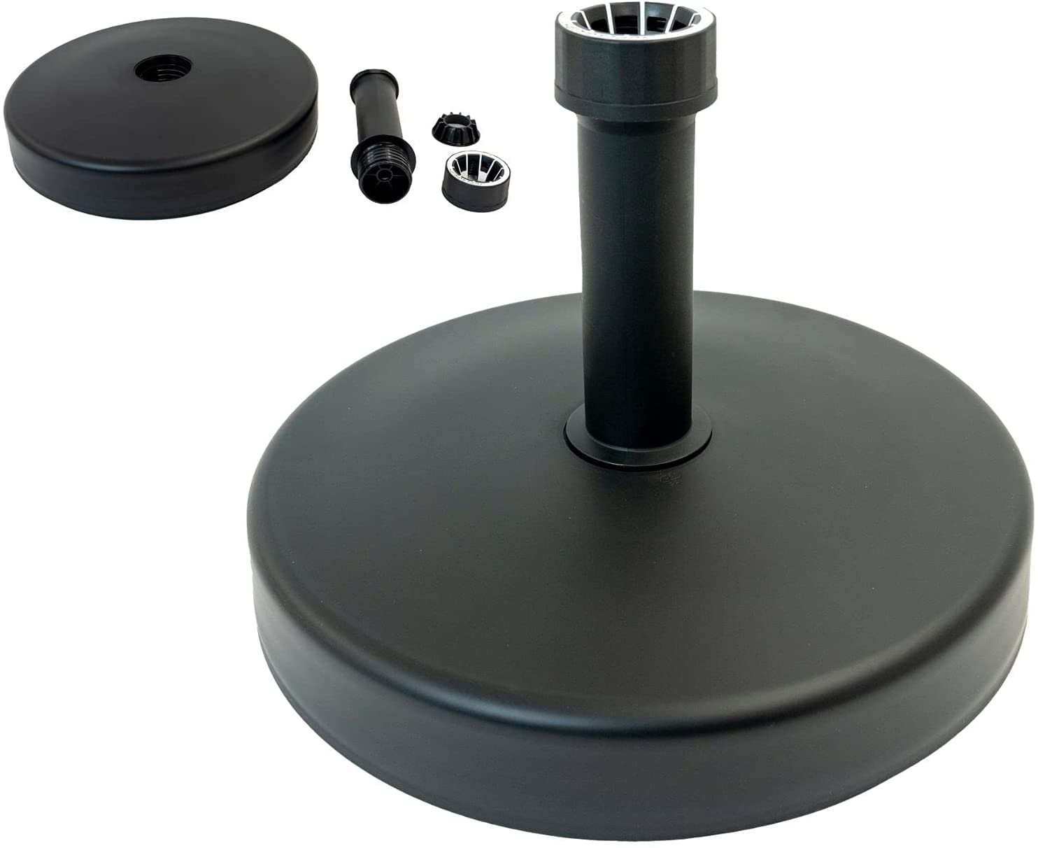 Parasol Base | Patio Umbrella Base Umbrella Stand Holder Round | 25KG Plastic Water and Sand Filled Parasol Base | The Perfect Solution For Outdoor Parasols and Umbrellas |